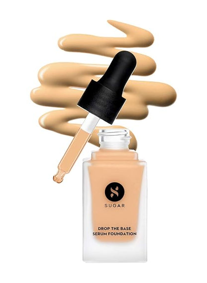 SUGAR Cosmetics Drop The Base Serum Foundation - 10 Latte (Light, Warm Undertone)