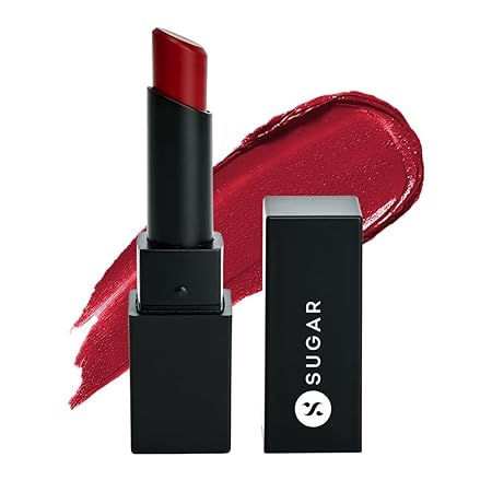 SUGAR Nothing Else Matter Longwear Matte Lipstick | Lasts Up To 8+ Hours| 100% Vegan | 3.2gm - 18 Scarlet Letter