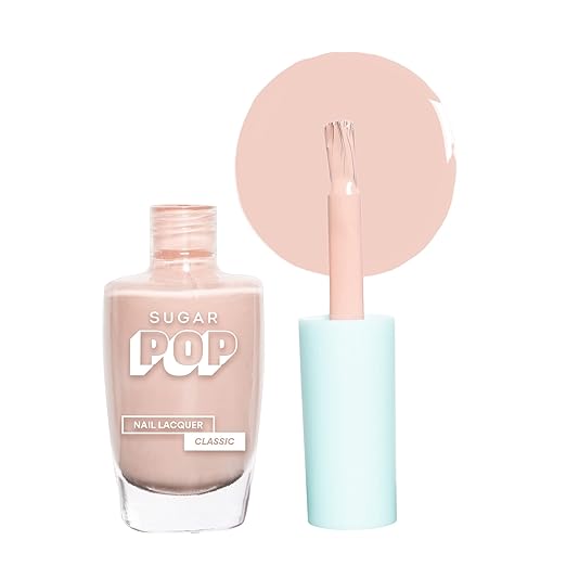 SUGAR POP Nail Lacquer - 01 Spring Bloom (Icy Pink) 10 Ml - Dries In 45 Seconds - Quick-Drying, Chip-Resistant, Long-Lasting. Glossy Finish High Shine Nail Enamel/Polish For Women.