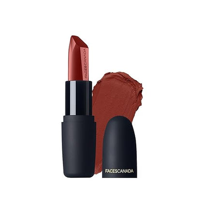 FACESCANADA Weightless Matte Lipstick - Red Fairy 23 (Red) 4.5 g | Highly Pigmented Lip Color | Smooth One Stroke Glide | Moisturizes & Hydrates Lips | Vitamin E, Jojoba & Almond Oil Enriched