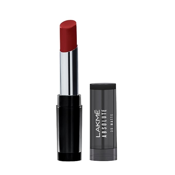 Lakme Absolute 3D Lipstick, Red Carnival, 3.6 g