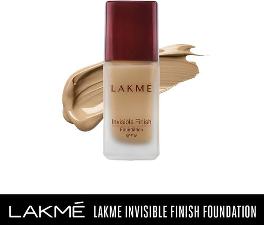 LAKMÉ Invisible Finish SPF 8 Liquid Foundation, Shade 02, Ultra Light Water Based Face Makeup for Glowing Skin - Full Coverage, Natural Finish, 25 ml