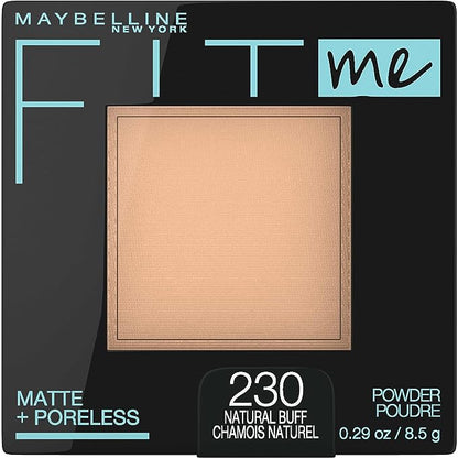 Maybelline New York Powder Foundation, Pressed Powder Compact, Mattifies Skin, Incl. Mirror and Applicator, Fit Me, 330 Toffee, 8.5g