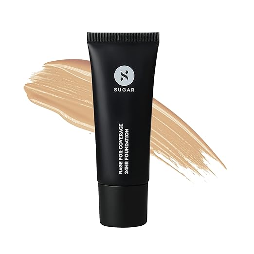 Sugar Cosmetics Rage For Coverage Foundation - 27 Vienna | Light Medium, Warm Undertone - 25 ml - Full Coverage, Ultra Creamy Longlasting Foundation Luminous Finish