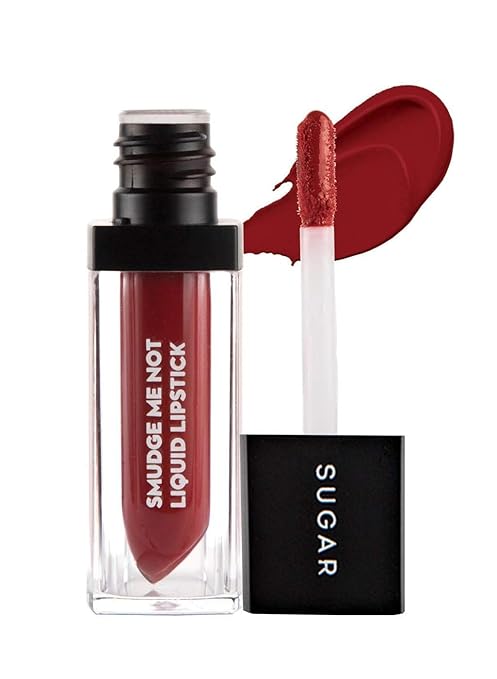 SUGAR Cosmetics Smudge Me Not Mini Liquid Lipsticks for Women | Transferproof & Waterproof | Lasts Upto 12hrs | Matte Lipstick | 1.1ml - 17 Fiery Berry