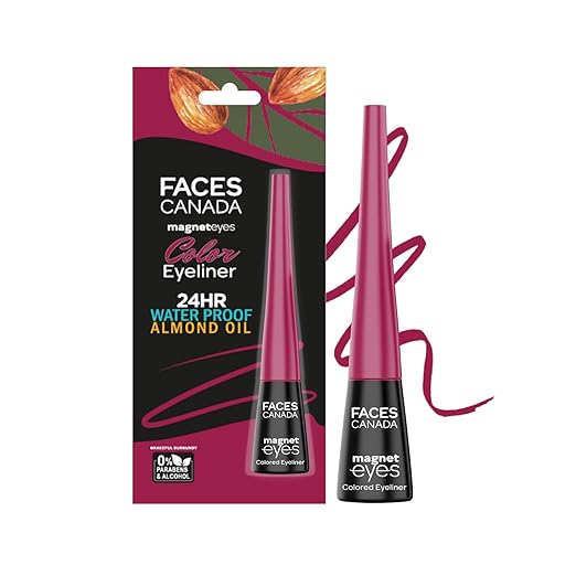 FACESCANADA Magneteyes Color Eyeliner - Dazzling Blue, 4 ml | Glossy Finish | 24HR Long-lasting | Waterproof | Smudgeproof | Precise Application | Intense Color Payoff | Almond Extract & Vitamin E