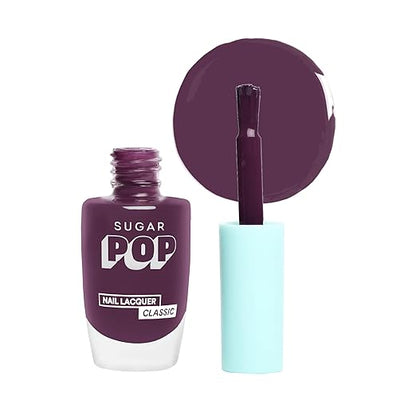 SUGAR POP Nail Lacquer - 20 Silver Crown (Grey) 10 Ml - Dries In 45 Seconds - Quick-Drying, Chip-Resistant, Long-Lasting. Glossy Finish High Shine Nail Enamel/Polish For Women.