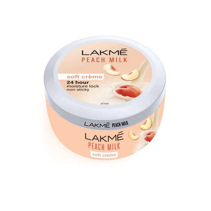 Lakme Peach Milk Soft Crème Light Moisturizer for Face 250 g, Daily Lightweight Face Lotion with Vitamin E for Soft Skin- Non Sticky 24h Moisture