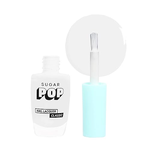 SUGAR POP Nail Lacquer – 34 Winter Sky (Ice Blue) | Dries in 45 seconds |Chip-resistant | Glossy Finish | High Shine | Nail Polish for Women