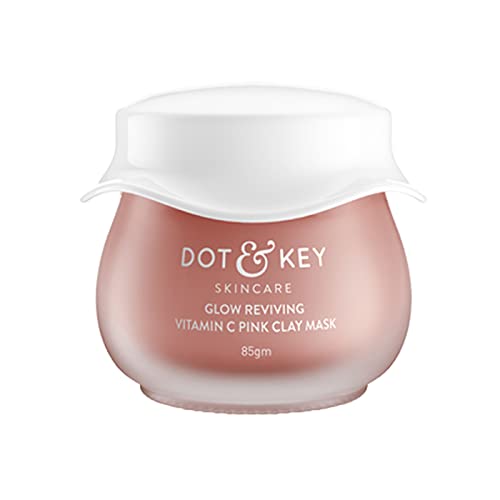 PACK OF 2 Dot & Key Glow Reviving Vitamin C Pink Clay Mask | Face Mask for Glowing Skin | Fades Pigmentation | Hydrates & Plumps Skin | For All Skin Types | For Women & Men | 85g