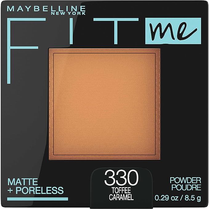 Maybelline New York Powder Foundation, Pressed Powder Compact, Mattifies Skin, Incl. Mirror and Applicator, Fit Me, 120 Classic Ivory, 8.5g