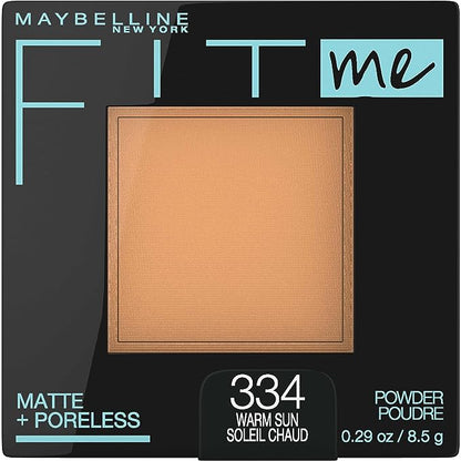 Maybelline New York Powder Foundation, Pressed Powder Compact, Mattifies Skin, Incl. Mirror and Applicator, Fit Me, 120 Classic Ivory, 8.5g