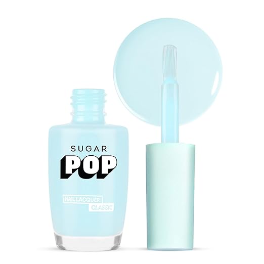 SUGAR POP Nail Lacquer – 32 Fresh Mint (Light Mint) | Dries in 45 seconds |Chip-resistant | Glossy Finish | High Shine | Nail Polish for Women