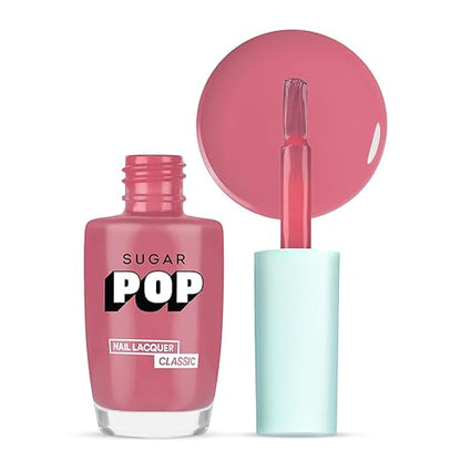 SUGAR POP Nail Lacquer - 02 Bubblegum Dreams (Bubblegum Pink) 10 Ml - Dries In 45 Seconds - Quick-Drying, Chip-Resistant, Long-Lasting. Glossy Finish High Shine Nail Enamel/Polish For Women.