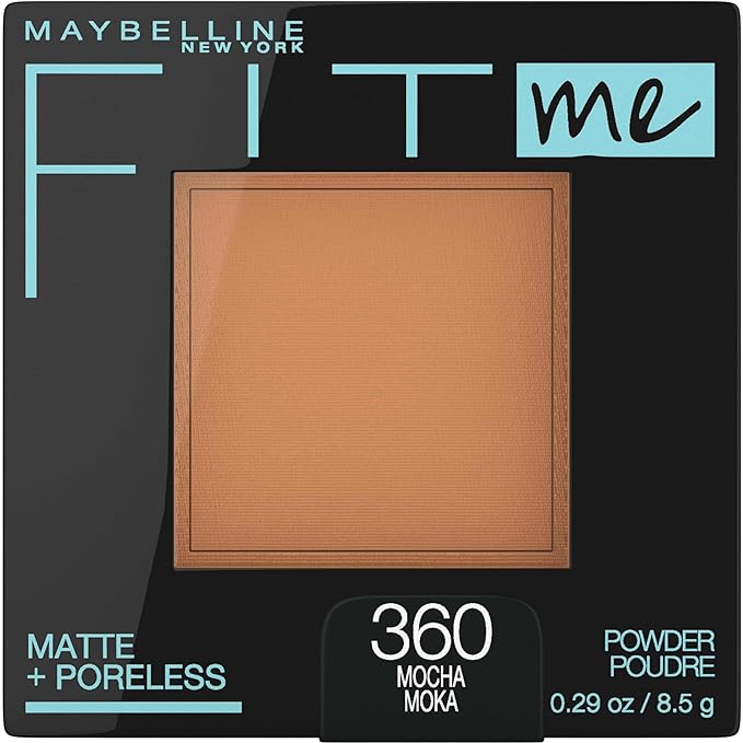 Maybelline New York Powder Foundation, Pressed Powder Compact, Mattifies Skin, Incl. Mirror and Applicator, Fit Me, 120 Classic Ivory, 8.5g