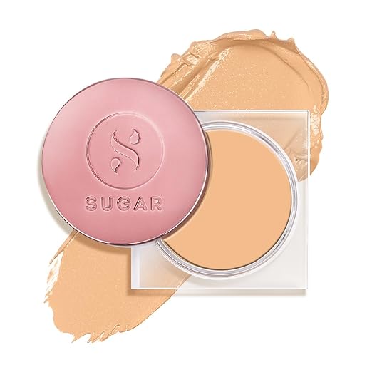 SUGAR Cosmetics Mettle Cream To Powder Foundation, Matte, 32 Cortado (Medium, Golden Undertone) - 12 g