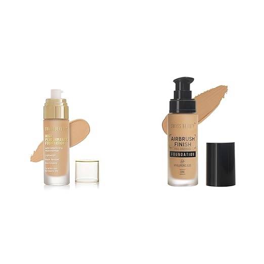 Swiss Beauty High Performance Foundation & Swiss Beauty Airbrush Finish Lightweight Foundation