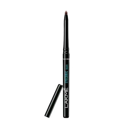 Lakme Eyeconic Kajal, Classic Brown Colour, Matte Kohl Liner in a Twist Up Pencil - Waterproof, Smudge Proof & Long Lasting Eye Makeup, 0.35 g