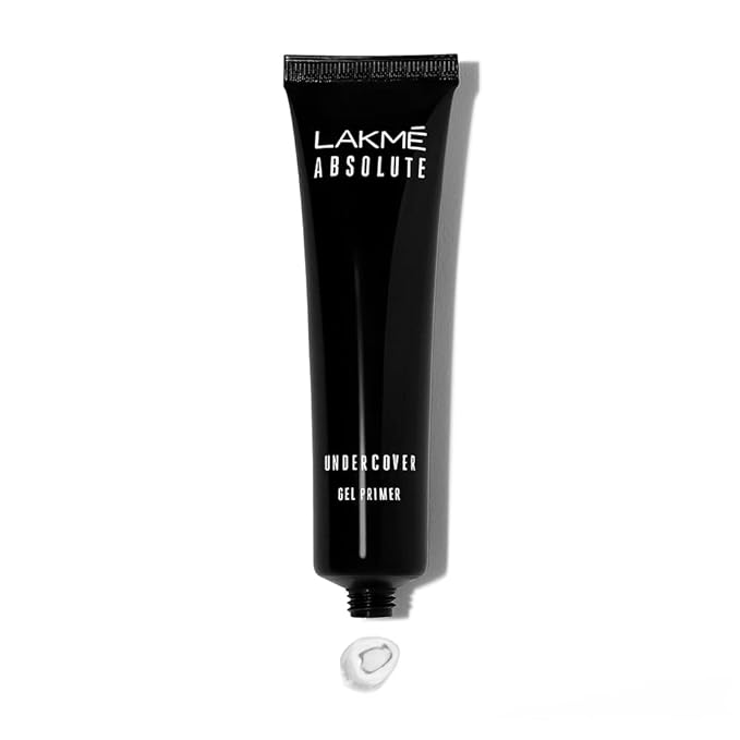 Lakme Absolute Under Cover Gel Face Primer, Transparent Makeup Primer to Prep Skin for Smooth & Long Lasting Makeup - Moisturizing Makeup Base, 30 g