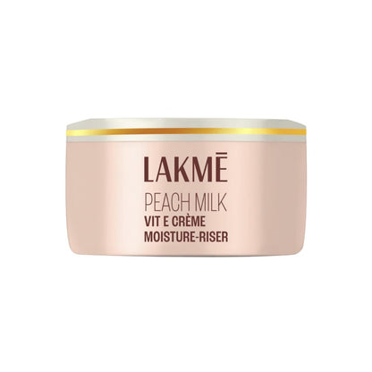 LAKMÉ Peach Milk Soft Crème Moisturizer for Face 100 g, Daily Lightweight Whipped Cream with Vitamin E for Soft, Glowing Skin - Non Oily 24h Moisture