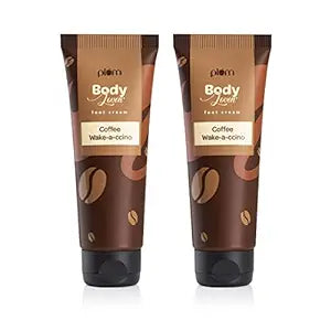 PACK OF 2 Plum BodyLovin' Coffee Wake-a-ccino Foot Cream | All Skin Types Especially Dry Feet | Non-Greasy | Cracked Heels | Winter Care | 100% Vegan | Cruelty-Free