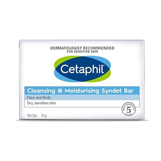 Cetaphil Face Wash Gentle Skin Cleanser for Dry to Normal, Sensitive Skin, 125 ml Hydrating Face Wash with Niacinamide, Vitamin B5&Cetaphil VVF India Cleansing And Moisturising Syndet Bar, 75g