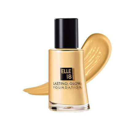 Elle18 Lasting Glow Liquid Foundation, 03 Shell, 27 ml Radiant Finish