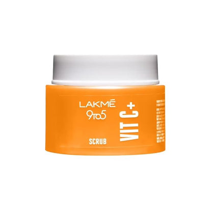 PACK OF 2 Lakme 9to5 Vitamin C+ Scrub| Gentle Exfoliator | Removes dirt & impurities | Contains Licorice Extract & Walnut Shell Powder | Healthy & Glowing Clear Skin |For Dry, Normal, Oily, Sensitive & Combination Skin| 50 g