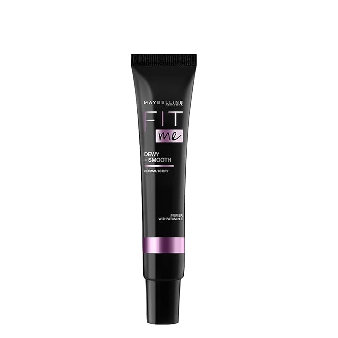 Maybelline New York Fit Me Dewy + Smooth Primer, Hydrates, Vitamin E for dewy glow, Long-lasting upto 12 hrs, 30 ml