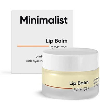 Minimalist SPF 30 Lip Balm with Ceramides & Hyaluronic Acid | Lip Protection & Nourishment | For Women & Men | 8 gm