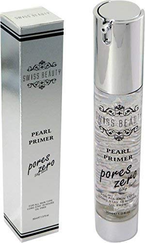 Swiss Beauty Pearl Primer, Prime Light, Face Makeup, Pearl-Pores, 30ml - Long Stay, Oil Free, All Skin Type, Primer for Face Makeup