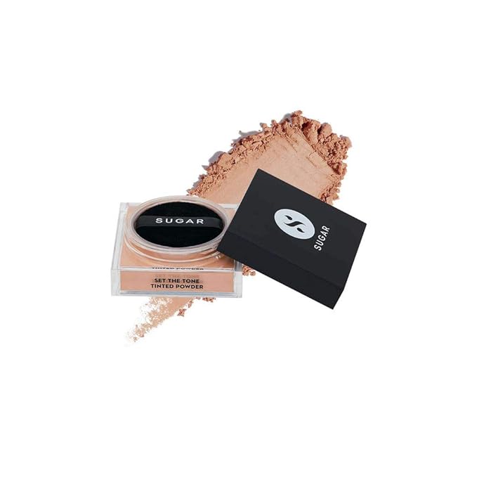 SUGAR Cosmetics - Set The Tone - Tinted Powder - 10 Latte (Light Tones) - Long Lasting Tinted Powder for Matte Finish