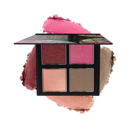 FACES CANADA 4 IN 1 Quad Eyeshadow Palette - Gossip Gang 04, 4.8g | Shimmer & Matte Shades | Satin Matte Finish Eye Shadow Quartet | Intense Pigment | Long Lasting | Vitamin E Enriched | Vegan