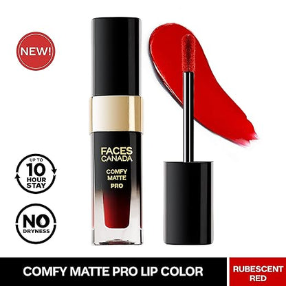 FACESCANADA Comfy Matte Pro Liquid Lipstick - Fuchsia Please 06, 5.5 ml | 10HR Longstay | Intense Color | Macadamia Oil & Olive Butter Infused | Lightweight Super Smooth | No Dryness | No Alcohol