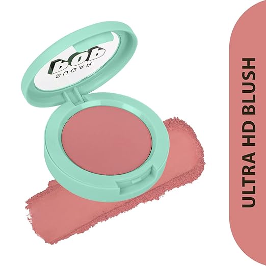 SUGAR POP Ultra HD Blush-02 Sienna (Peach) | Ultra Matte and Super Blendable | Natural Glow | Highly Pigmented | Dramatic Colour | Long-Lasting | 5 gm