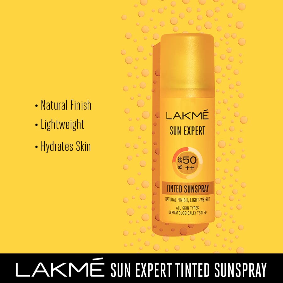 Lakme Sun Expert Tinted PA SPF50++ Spray, Ultra Light, for Oily and Dry Skin, 50ml