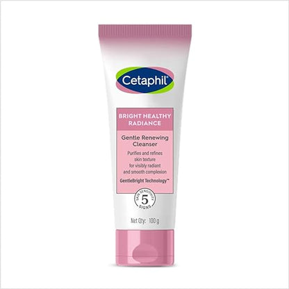 CETAPHIL Bright Healthy Radiance Gentle Renewing Cleanser | 100g | GentleBright Technology™ with Vitamin E-releasing Jojoba Beads | 3in1: Brightening, Gentle Exfoliation and Anti-Pollution | Fragrance Free