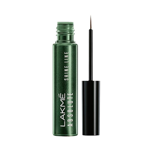 Lakme Absolute Shine Liquid Eyeliner, Sparkling Olive Green Eyeliner, 4.5ml, Smudge Proof and Glossy Finish Eyeliner, Shimmery Glitter Eyeliner