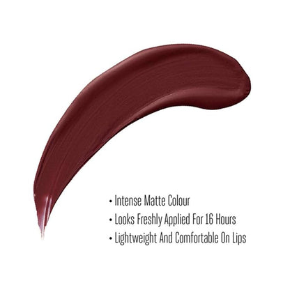 Lakme Forever Matte Liquid Lip Colour, Wine Touch, Long Lasting Liquid Lipstick, Lightweight & Comfortable - Smudge Proof, Non Transferable, 5.6 ml