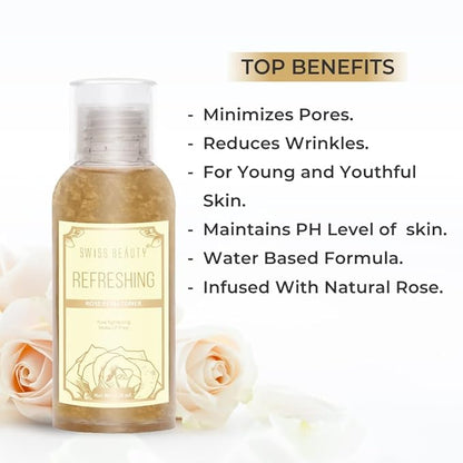 Swiss Beauty Rose Petal Toner, Face Care, 120Ml