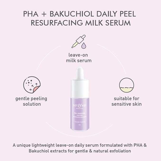 Dot & Key PHA + Bakuchiol Daily Peel Resurfacing Milk Serum | 30 ml