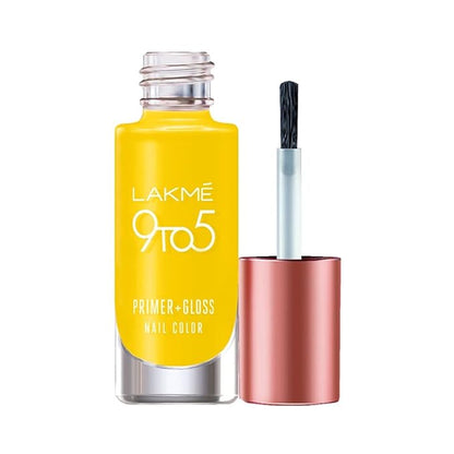 Lakmé 9 To 5 Primer + Glossy Finish Nail Colour, Turquoisewave, 6Ml