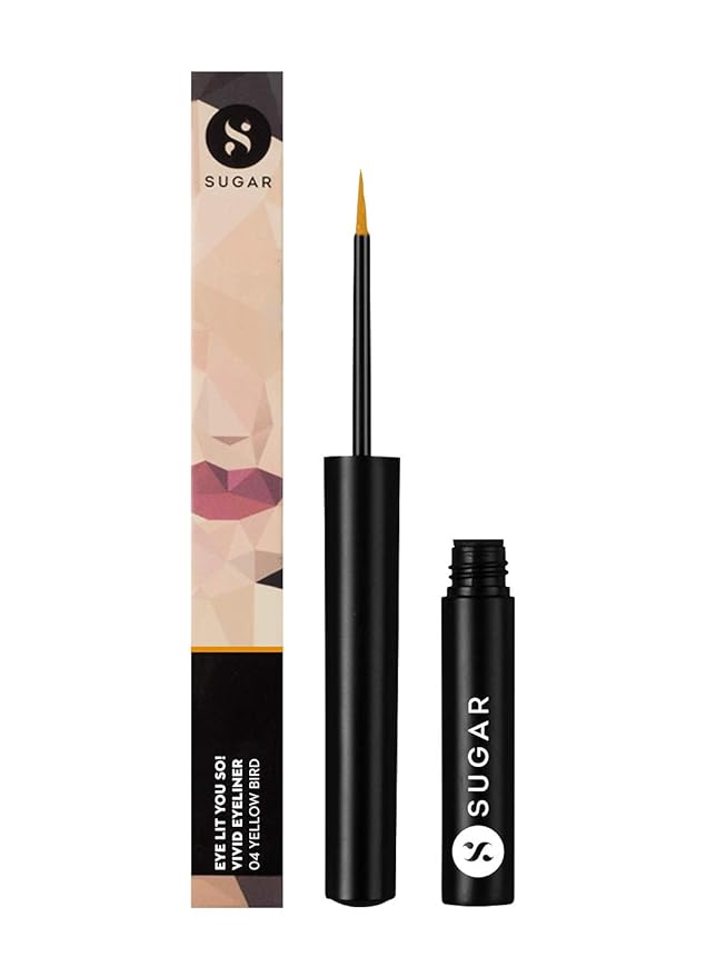 SUGAR Cosmetics Eye Lit You So! Vivid Eyeliner - 04 Yellow Bird (Pastel Yellow)