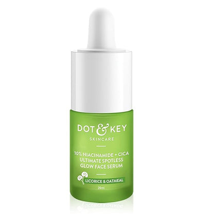 Dot & Key 10% Niacinamide + Cica Serum | Reduces Acne & Dark Spots | Niacinamide Serum | Controls Excess Oil, Quick Absorbing, & Lightweight | For Oily, Acne Prone & Sensitive Skin | 20ml