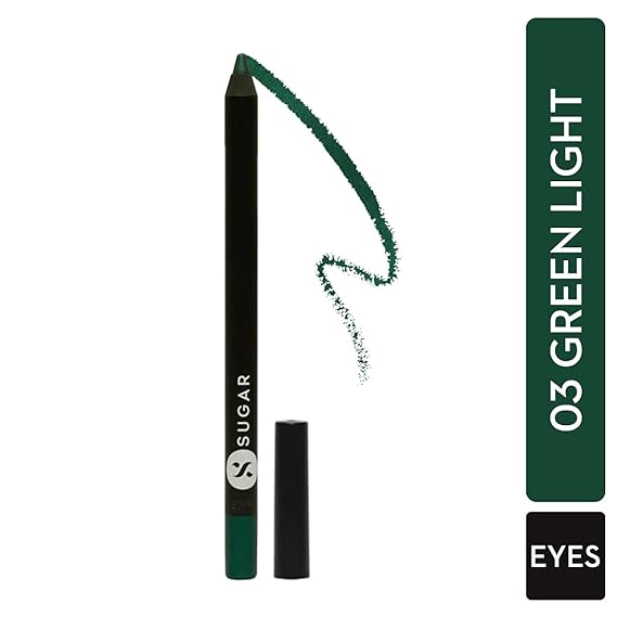 SUGAR Cosmetics Stroke Of Genius Heavy-duty Kohl (03 Green Light) | Waterproof Kohl Pencil, Lasts Up to 8 hours