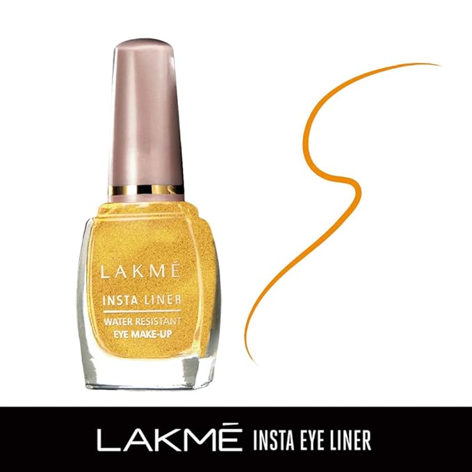 Lakme Insta Eye Liner, Golden, Glitter Finish