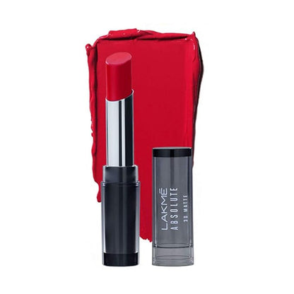 Lakme Absolute 3D Lipstick, Red Carnival, 3.6 g