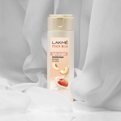 Pack of 2 LAKMÉ Peach Milk Face Moisturizer 200 ml, Daily Lightweight Lotion with Vitamin C & Vitamin E for Soft Glowing Skin - Non Oily 12h Moisture