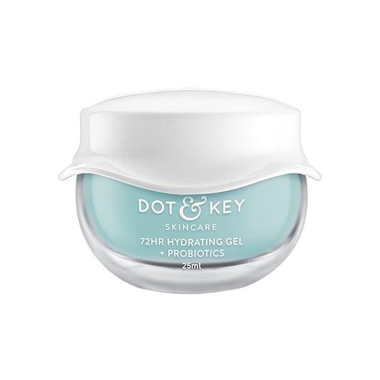 Dot & Key 72HR HYDRATING GEL + Probiotics Moisturizer for Face | With Hyaluronic Acid, Kombucha & Rice Water | Lightweight gel Moisturizer | For Dull, Tired & Uneven Skin Tone I For All Skin Types | 25ml