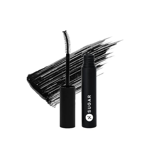 SUGAR Cosmetics - Uptown Curl - Lengthening Mascara - 01 Black Beauty (Black Mascara) - Lightweight and Smudgeproof Mascara, With Lash Growth Formula - Lasts Up to 8 hours